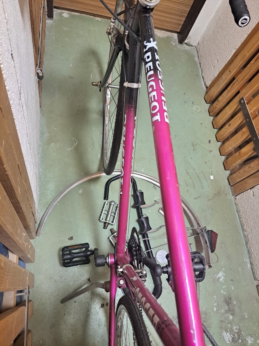 Staré silniční kolo Peugeot + hromada dílů - 5