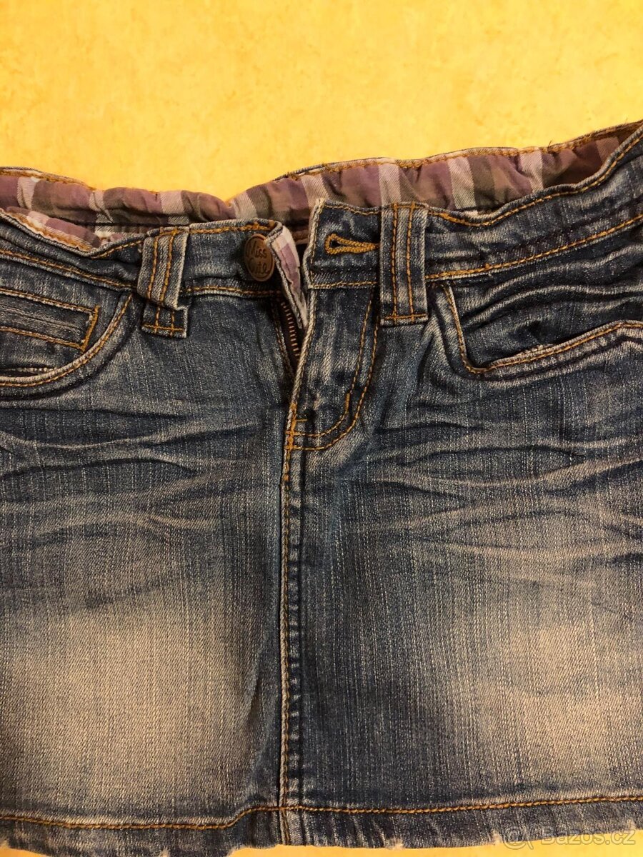 Riflová sukýnka vel.140 - 5