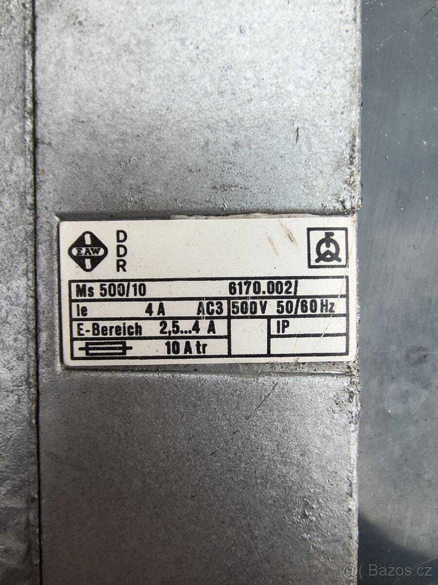 Vačkový spínač DDR EAW M5 500/10 – kovový, nový - 5