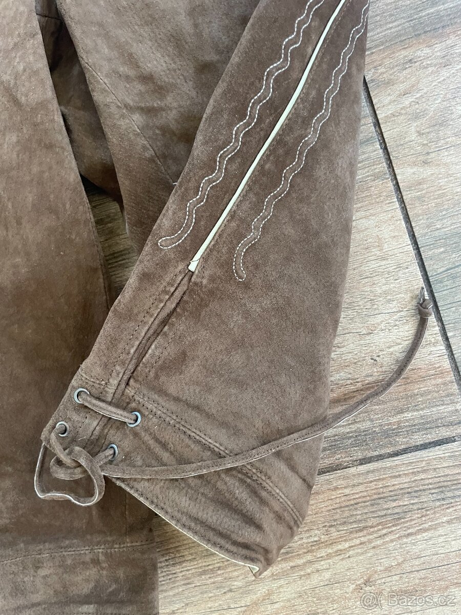 Pánské kožené dirndl kraťasy vel. S/M - 5