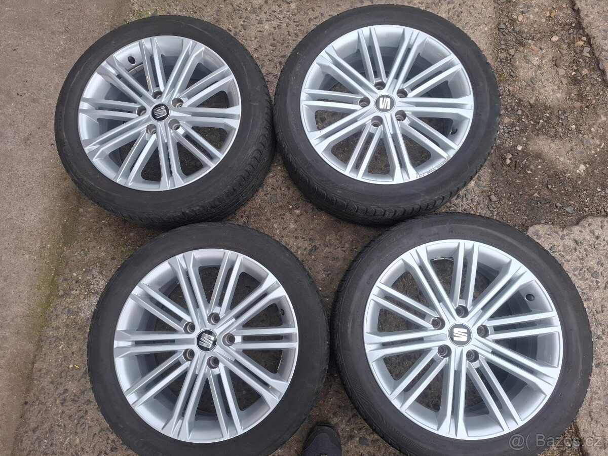 Alu kola 17" Seat Leon rozteč 5x112 s pneu 225/45R17 - 5