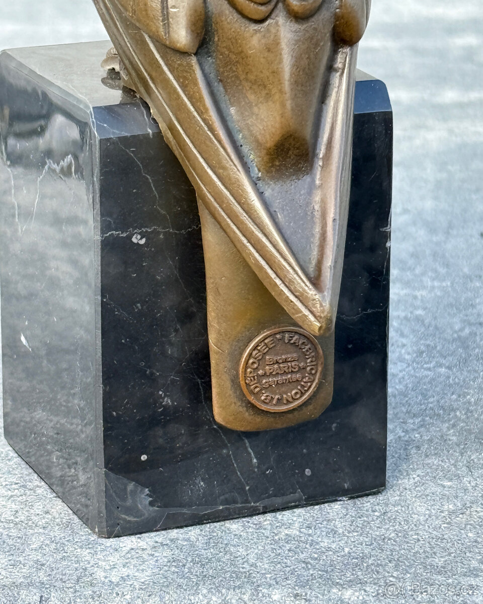 Moderní bronzová socha Holub symbol míru a lásky dekorace - 5