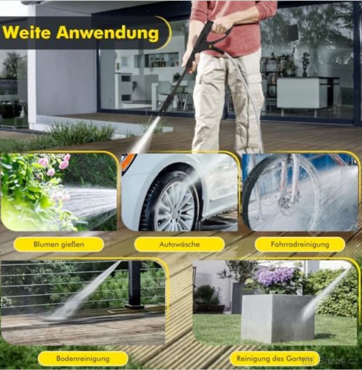 Vysokotlaký čistič Wowspeed, 220 V, 150 barů - 5