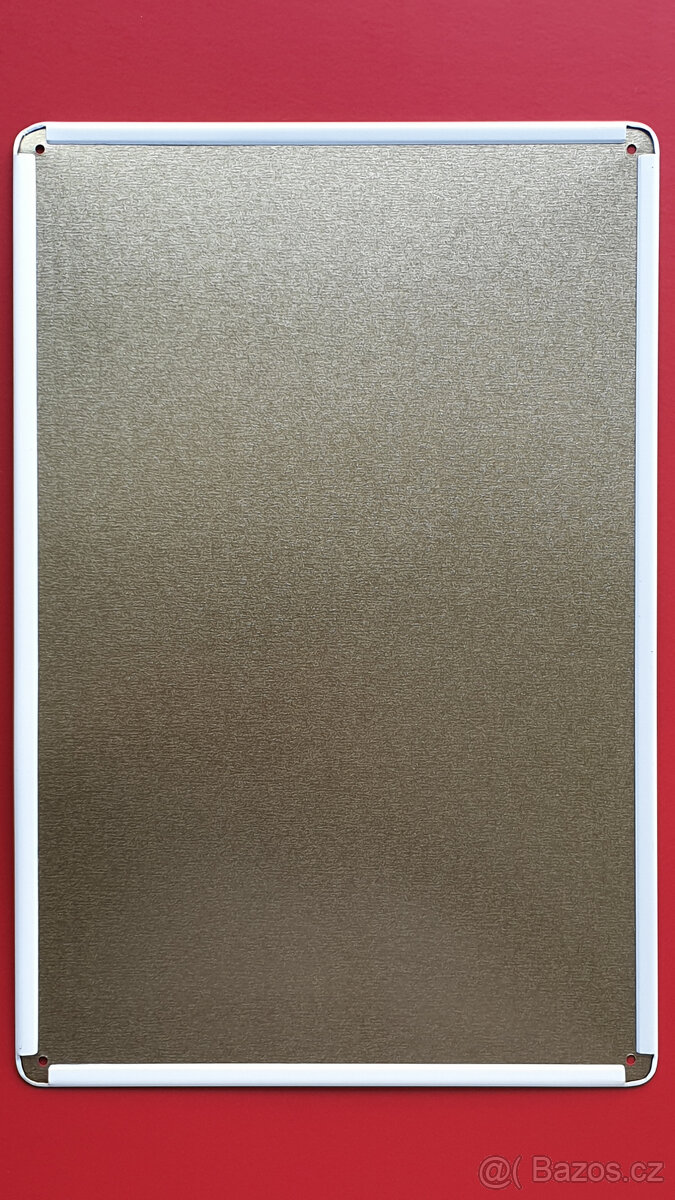 Plechová retro cedule – nadčlověk (20×30 cm) - 5