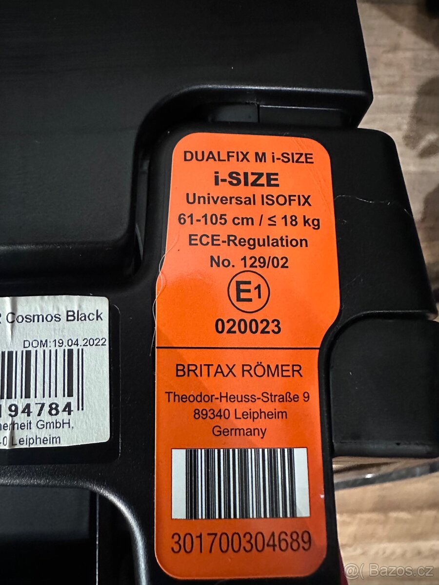 Dětská autosedačka britax romer dualfix m i size - 5