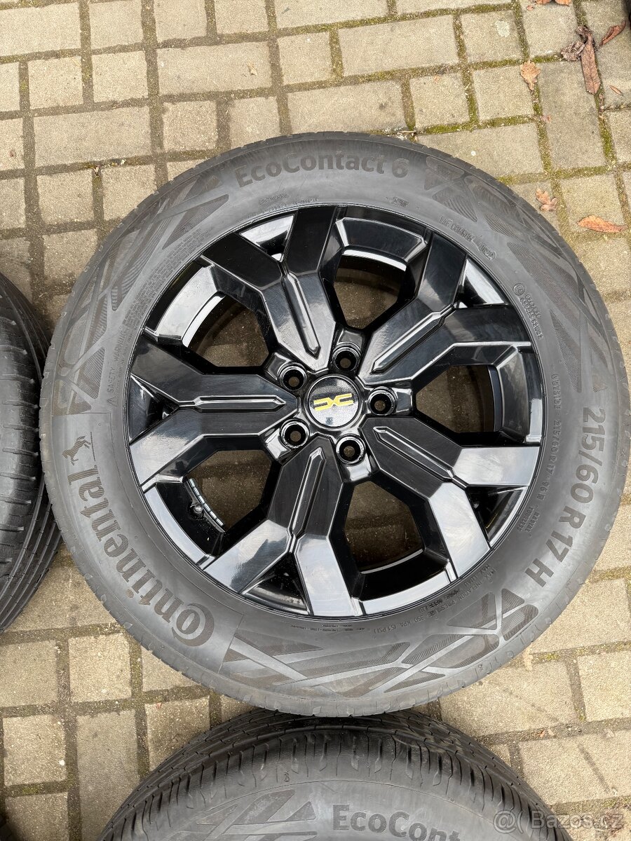 ORIGINÁL Alu DACIA Duster R17, 5x114.3 - TOP STAV, LETNÍ - 5