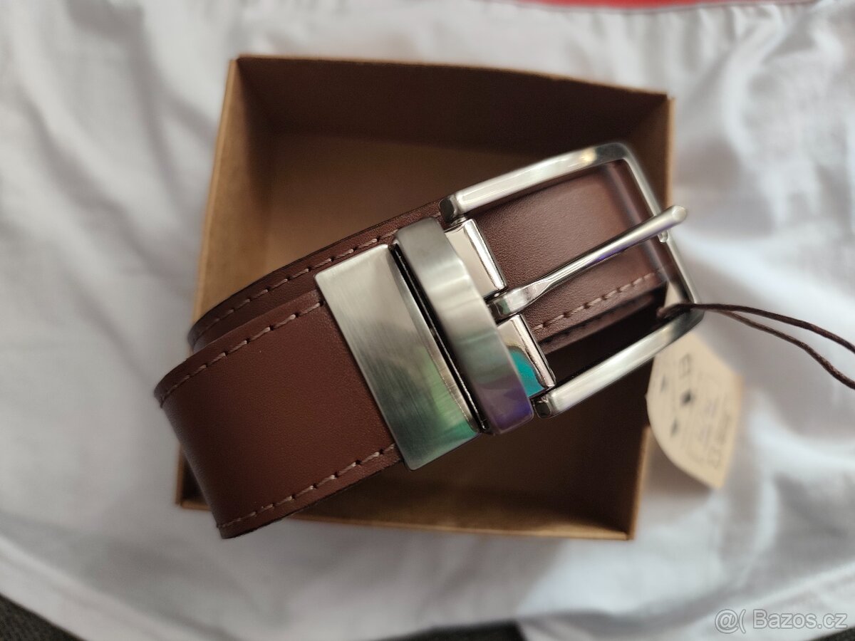 Oboustranný pánský kožený pásek Vasky - 5