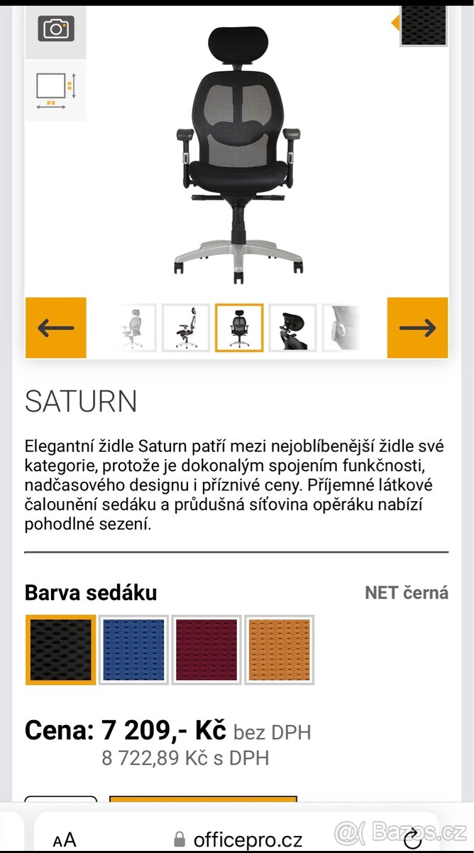 kancelářská židle Office Pro Saturn - modrá - 5