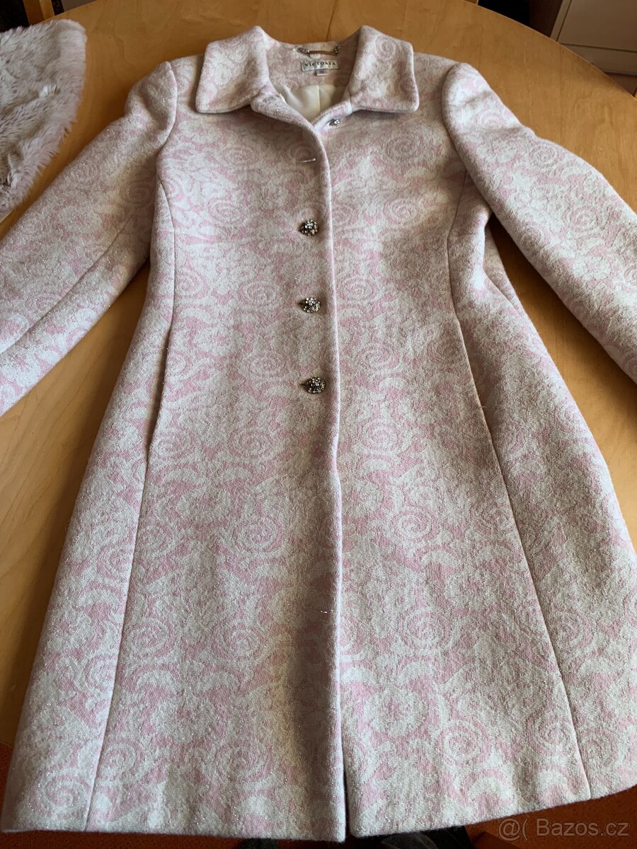 dámský vlněný značkový kabát - vel.36 - 5