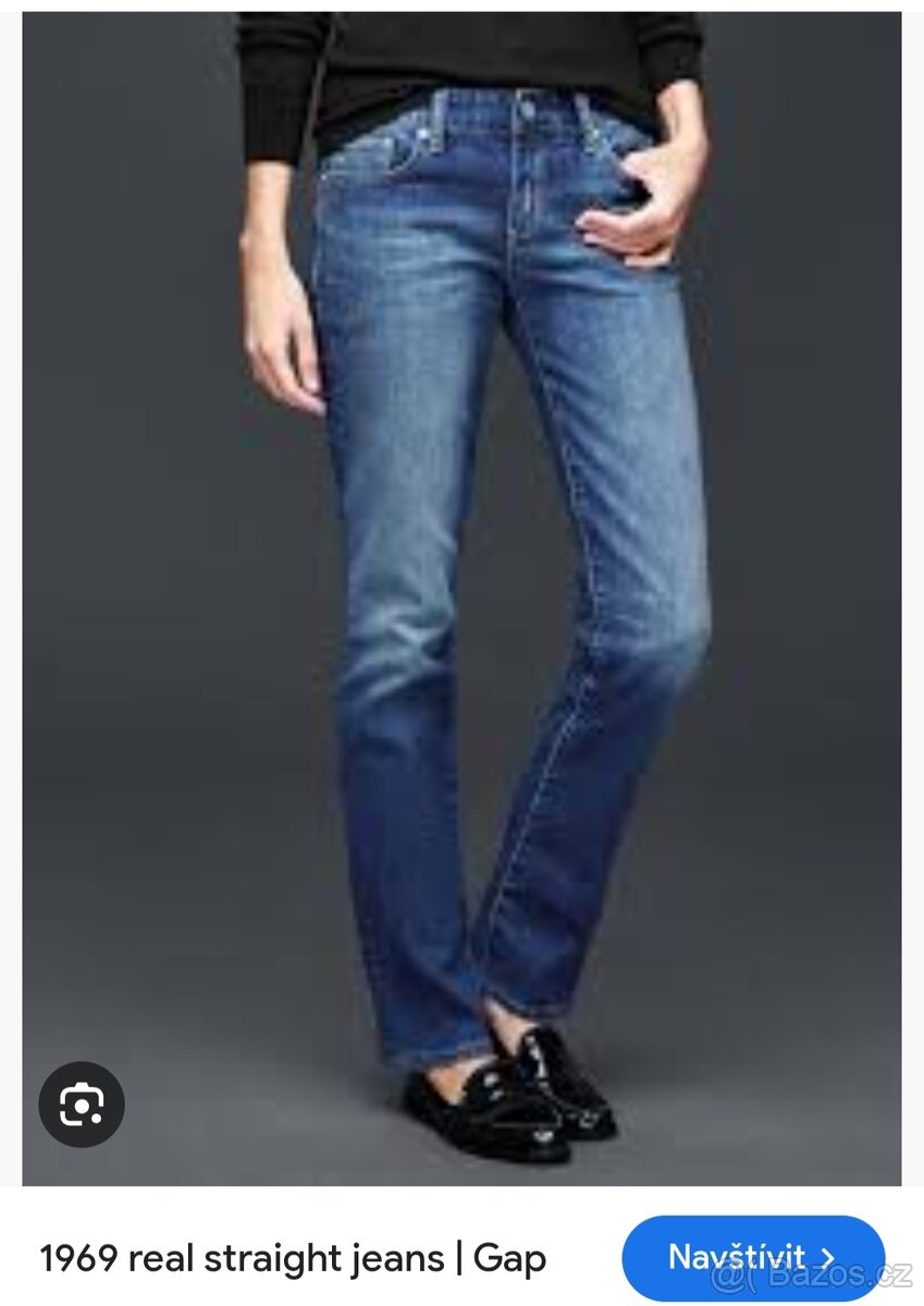 GAP dámské džíny Real Straight vel. M - 5