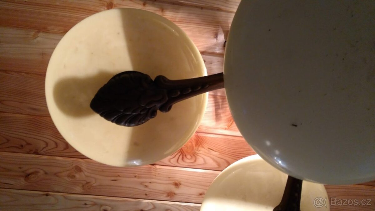 Retro starožitný keramický lustr - 5