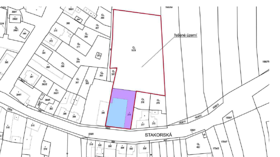 Prodej st. pozemků 4.428 m2 pro 5 – 7 RD u Ml. Boleslavi. - 5