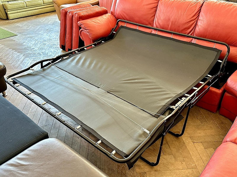 356 Kožená rozkládací rohová sedací souprava sedačka - 5