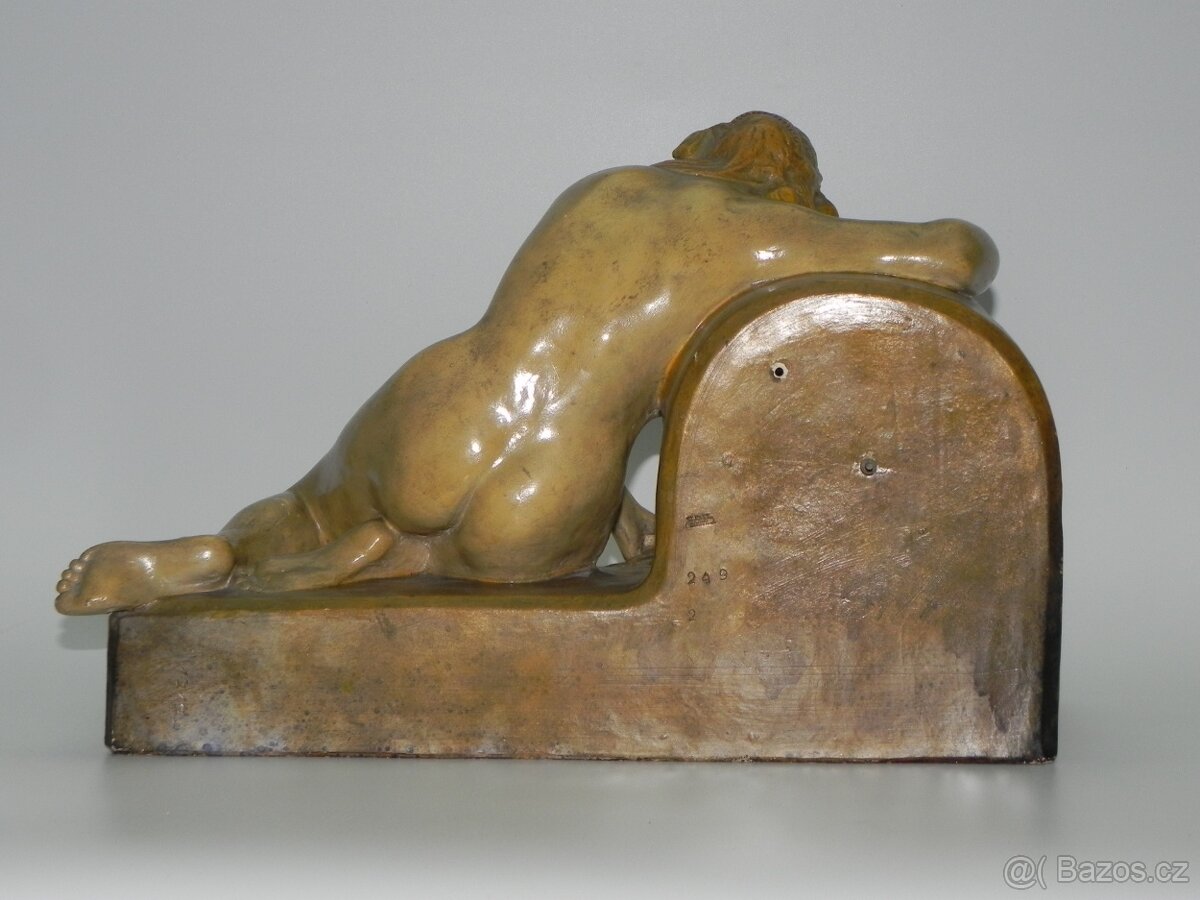 Staré krbové hodiny Bechyně - 5