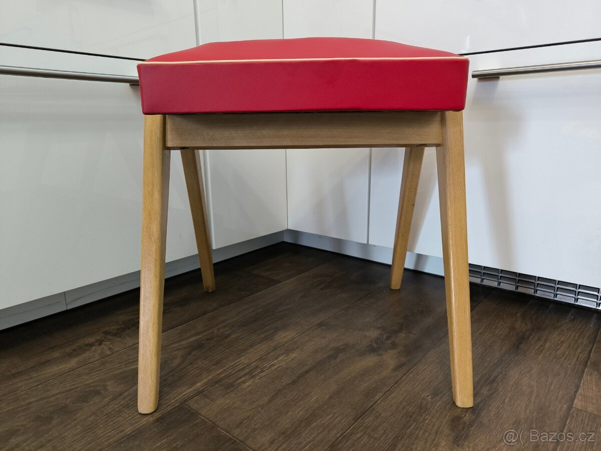Retro stolička, taburet NDR - Brusel 50. léta - 5