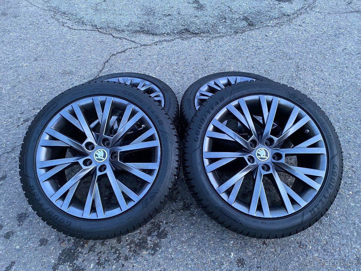 Alu kola Škoda Antares 5x112 r18,zimní pneumatiky 235/45 r18 - 5
