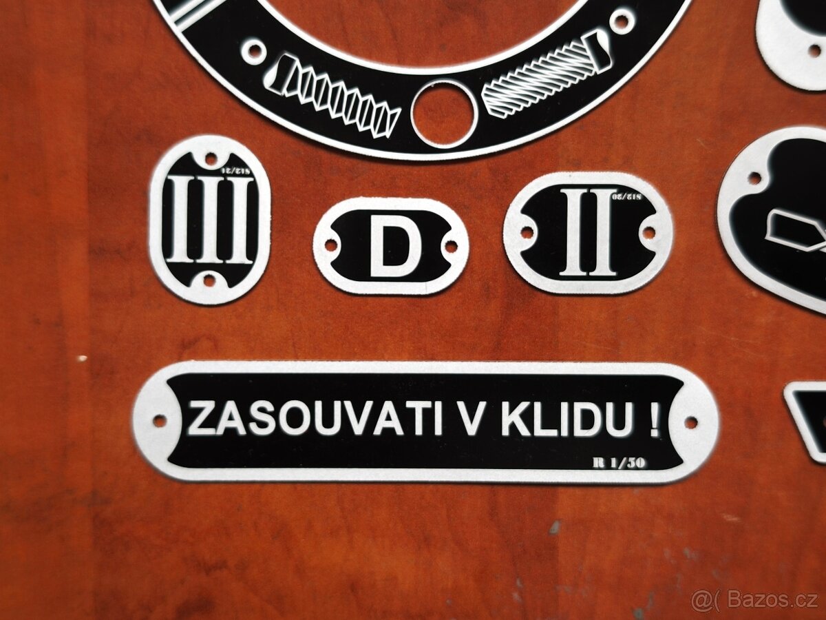 Štítky k soustruhu SN 20 - 5