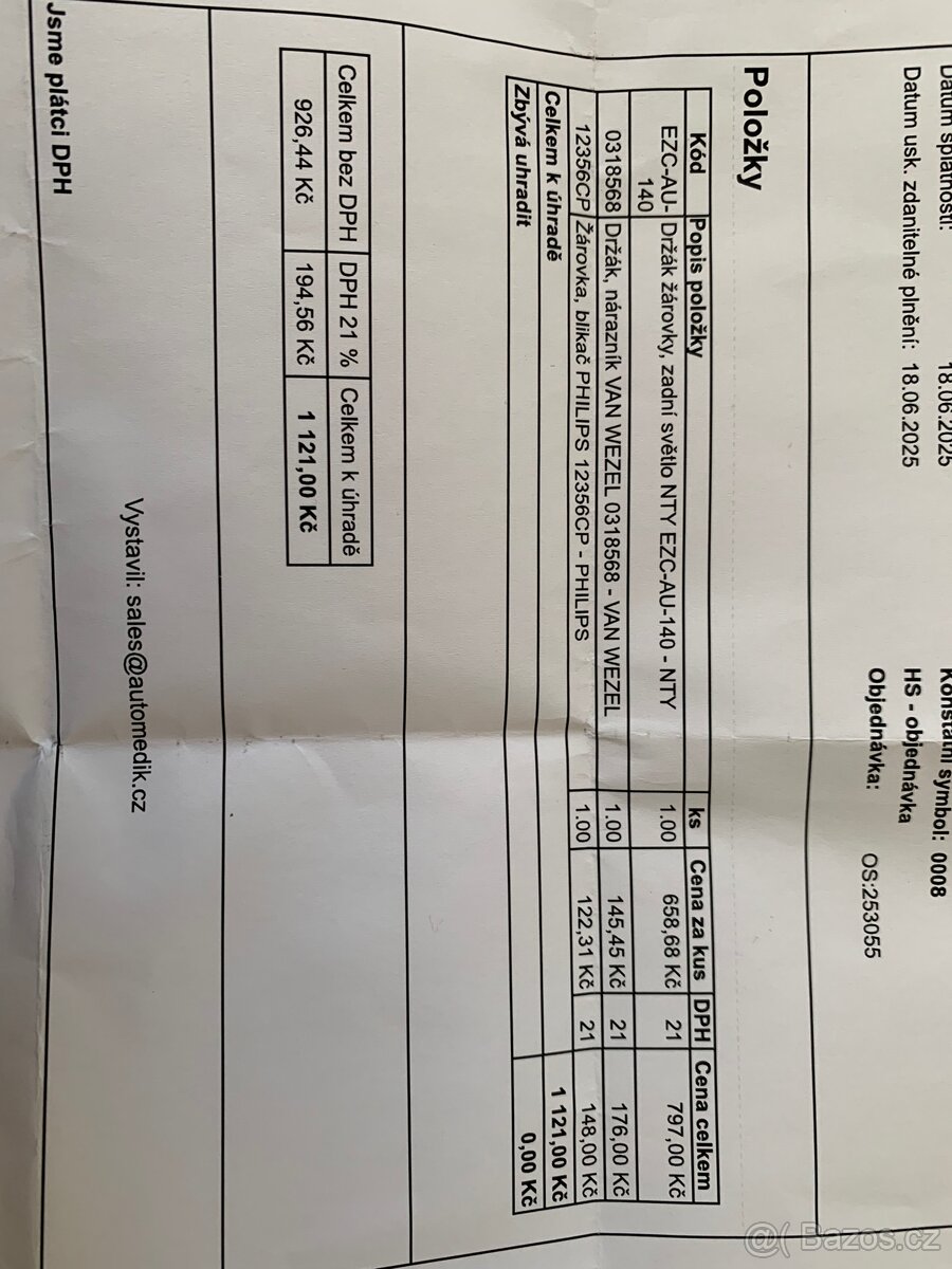 Držák nárazníku Audi A6 C6 4F0 807 772 - 5