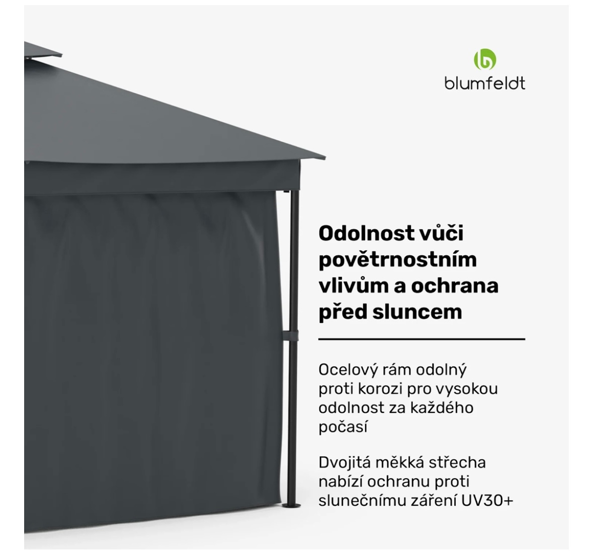 Zahradní altán Blumfeldt Mondo Dual 3x4 dark grey - 5