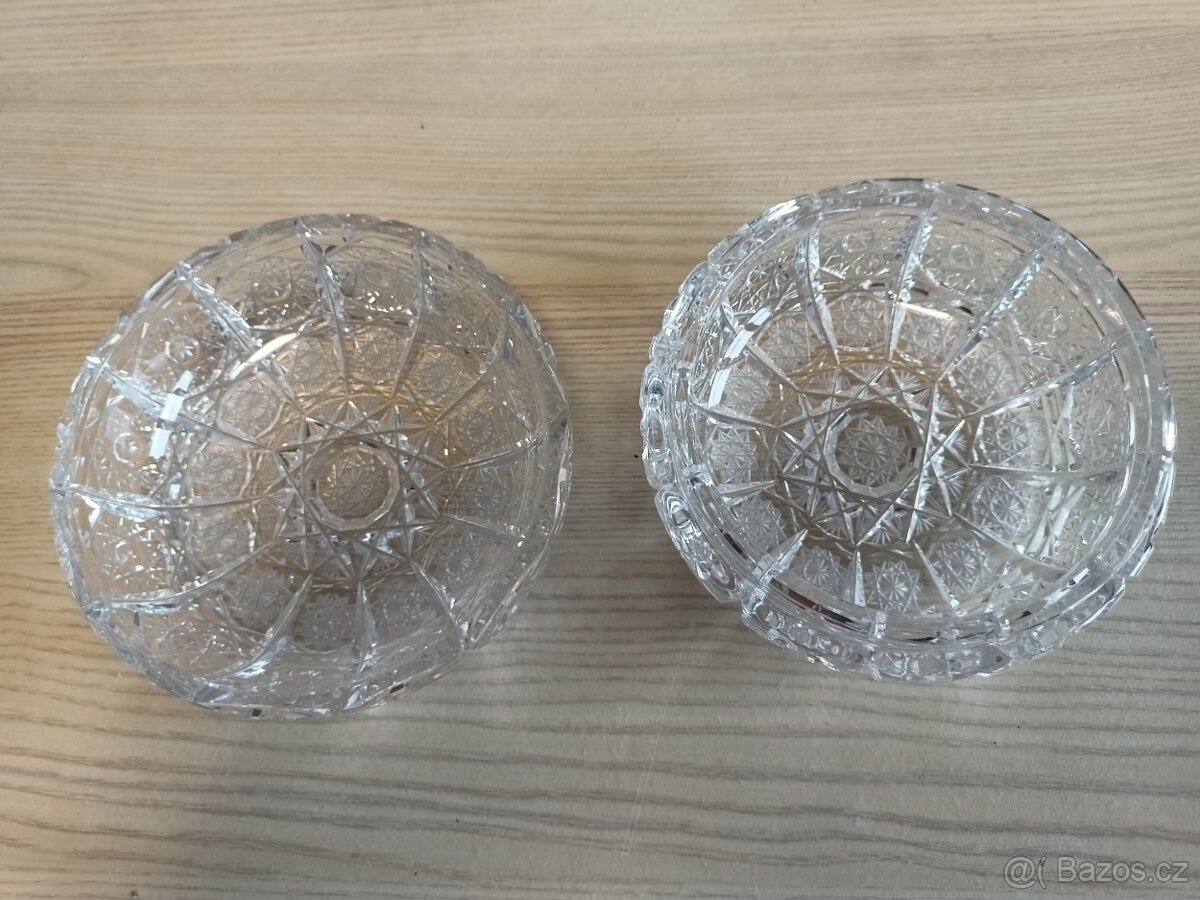 Broušené sklo miska - 5