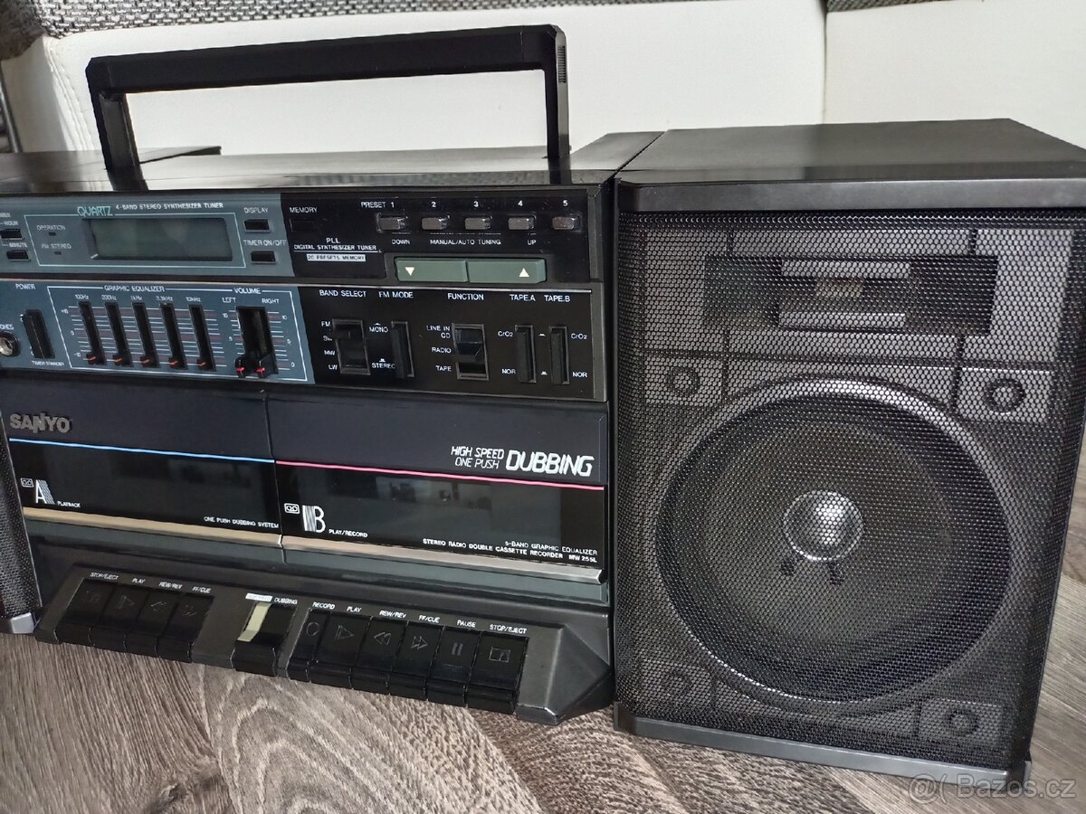 Sanyo MW255L, radiomagnetofon retro 2 kazeťák - 5
