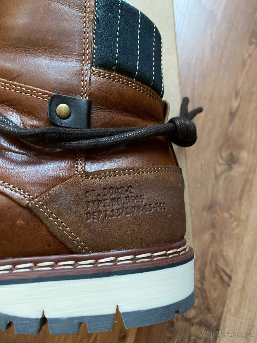 Nové pánské kožené zimní boty BAŤA s teplou podšívkou - 44 - 5