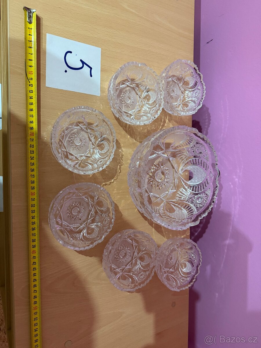 Broušené mísy z olovnatého křišťálu - 5