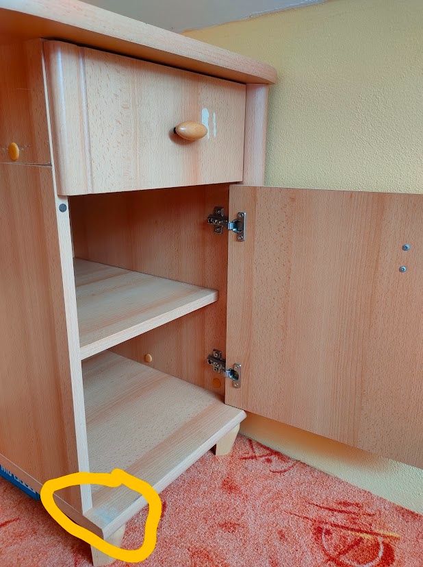 stůl +knihovna + noční stolky - 5