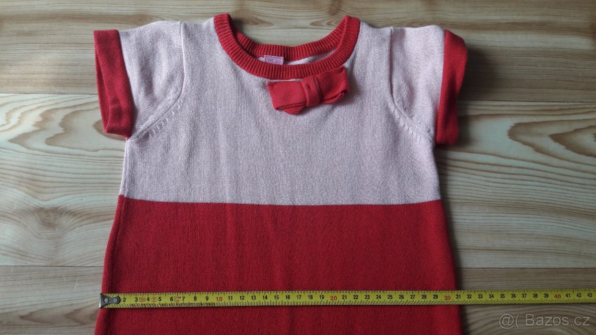 Svetrové šaty se srdíčky, vel. 2-3 roky (98cm) - 5