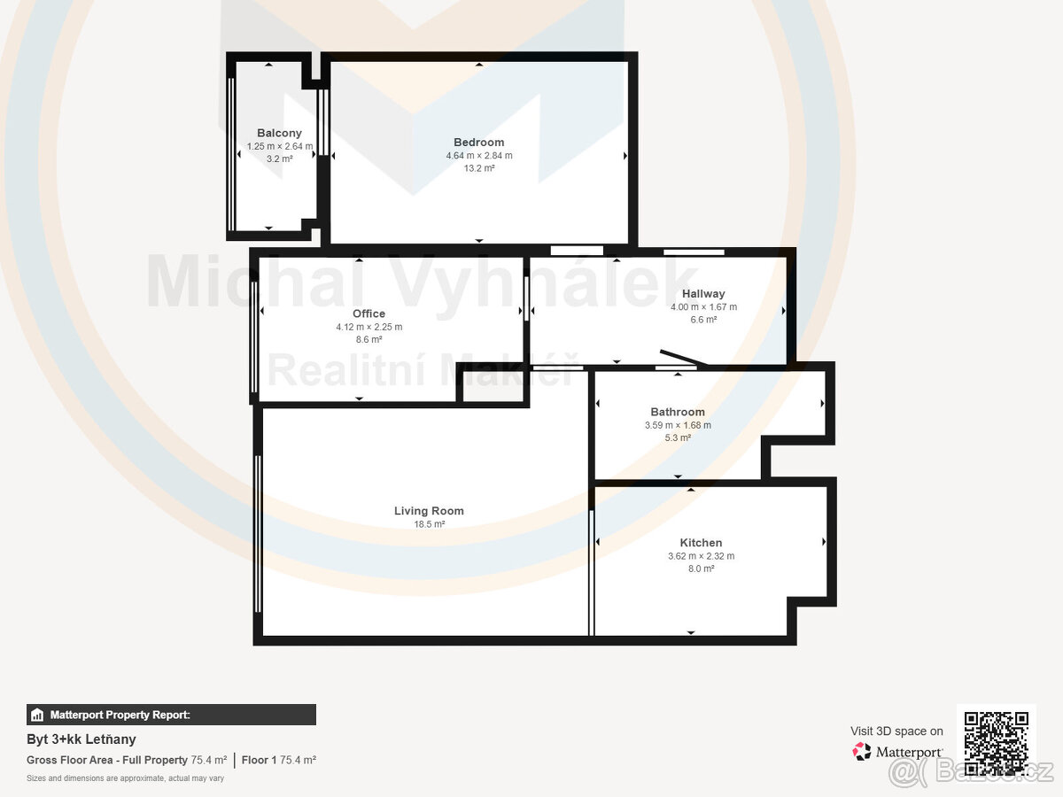 Prodej bytu 3+kk (71 m²) s lodžií a sklepem, Letovská, Praha - 5