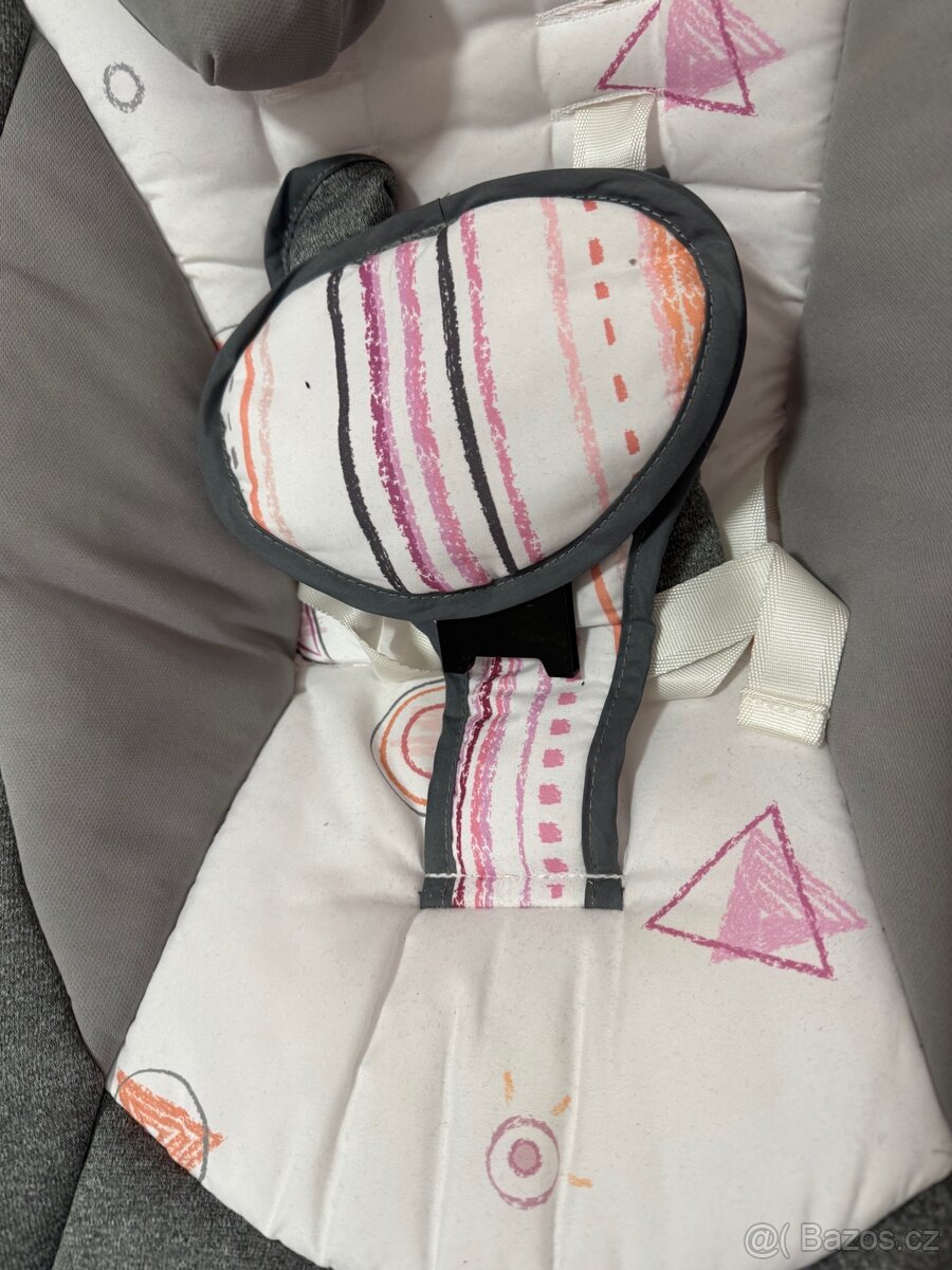 LIONELLO dětské houpací křesílko Ruben – Stone Grey Rose - 5