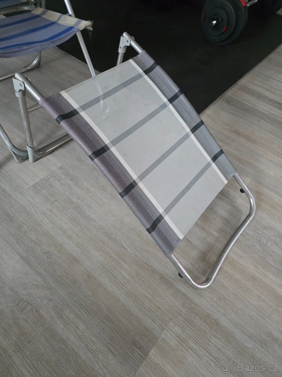 Skládací zahradní nábytek (do karavanu) 2x křeslo + podnožka - 5