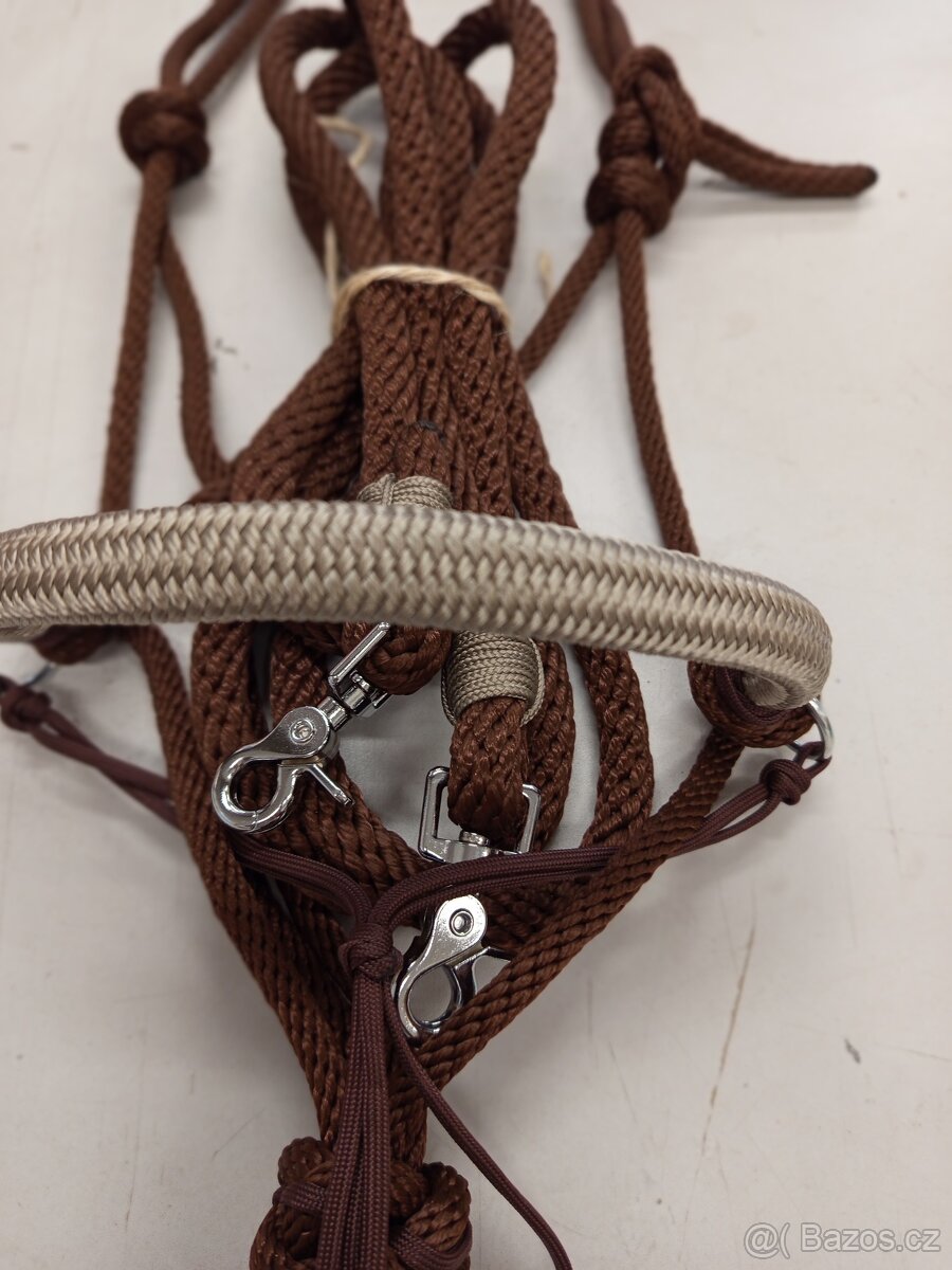 Provazová ohlávka a otěže FULL nové - 5