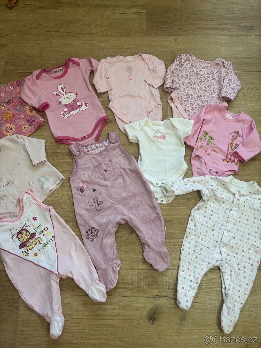 Velký balík 116ks kojeneckého oblečení na holčičku vel.50-86 - 5