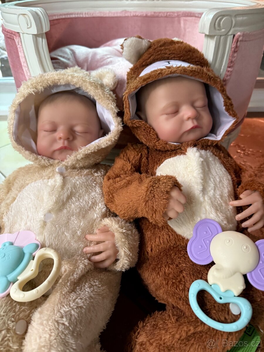 Realistická Reborm miminka dvojčátka - 5