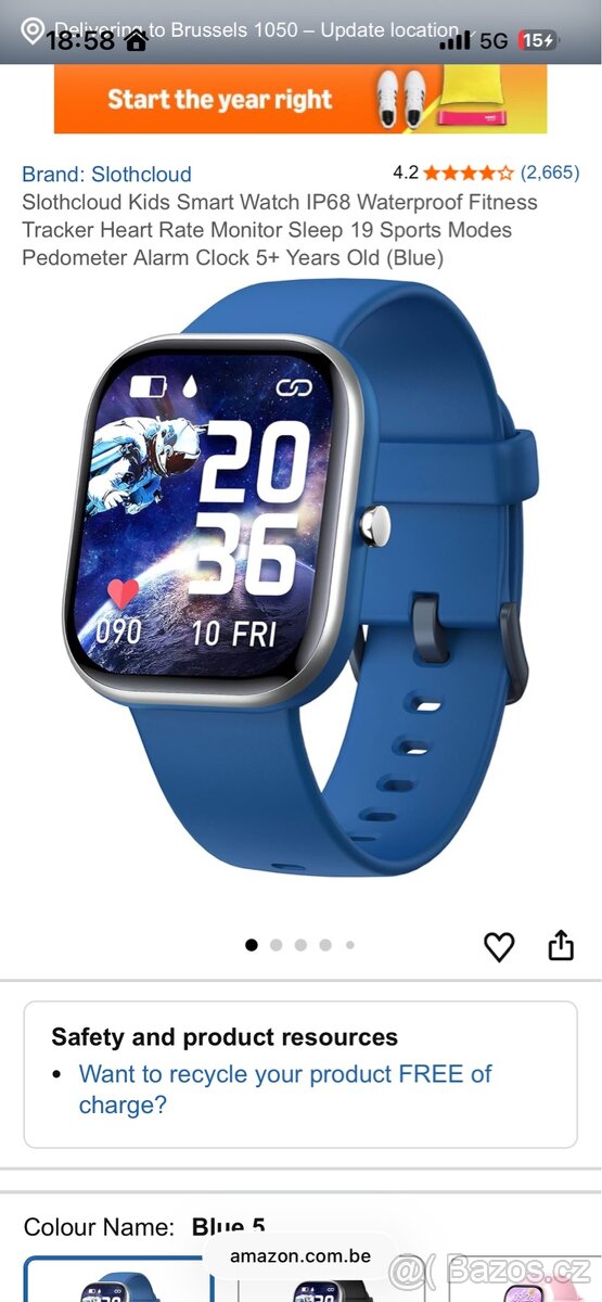 Slothcloud Kids Smart Watch (modré) – z Amazonu - 5