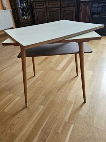 Retro televizní stoleček s otáčecí horní deskou - 5