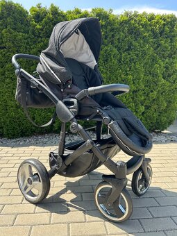 kočárek Junama silver + dětská autosedačka 0+ a isofix - 5