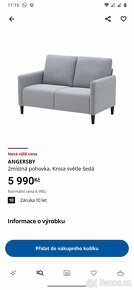 Dvoumístná sedačka Angersby (IKEA) - 5