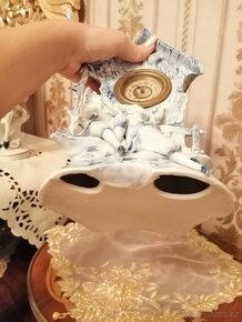Starožitné přes 100 let staré porcelánove hodiny. - 5