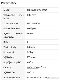 Kopírovací soustruh na dřevo 400V Holzmann VD 1100N - 5