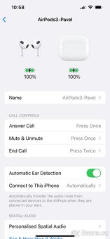 Prodám originální Apple AirPods 3. generace - super stav - 5