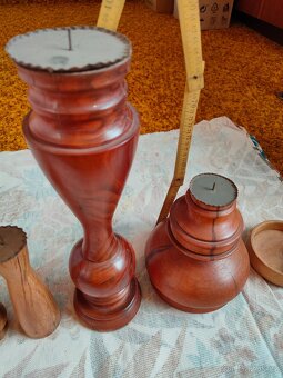 Dřevěné svícny-7ks - 5