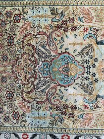 luxusní Perský koberec hedvabi na hedvábí HEREKE 150x78 - 5