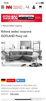 Sedačka rohová rozkládací - 5