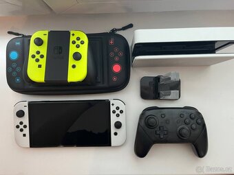 Nintendo Switch OLED + Pro Controller, Dock, pouzdro - 5
