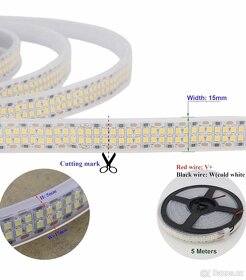 Dvouřadý led pásek -5 m - 5
