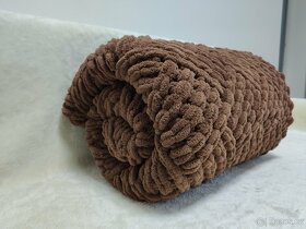 Pletená deka pro dospělé hnědá - 5