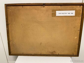 Obraz pohled do údolí - olejomalba autor: K. Oliva - 5