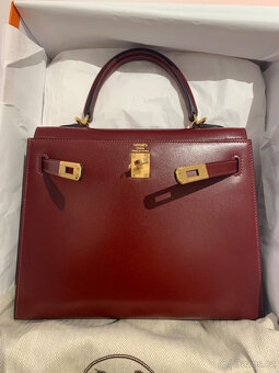 Hermes Kelly Bag 25 Bag Veau Box 55 Rouge H Full Set Hermes - 5
